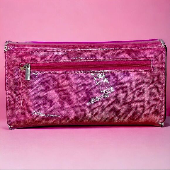 Hot Pink Bling & Silver Studded Wallet l VGUC - Picture 4 of 14